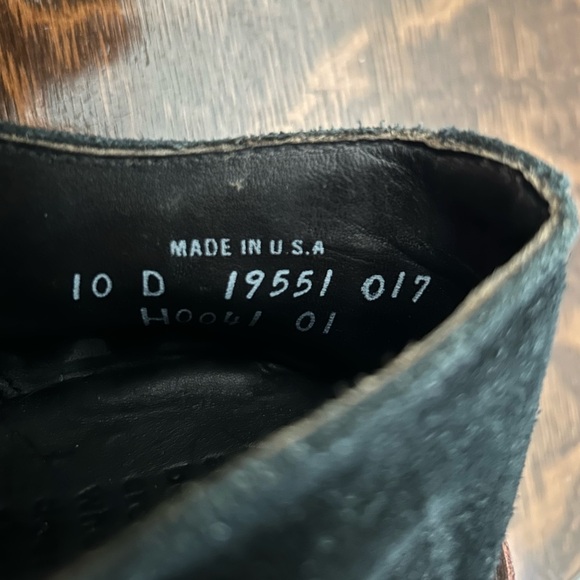 Helm Benson Derby Shoe Black Suede 10D - Picture 7 of 8